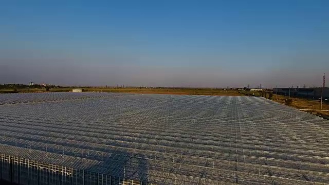 带蔬菜的温室鸟瞰图视频素材