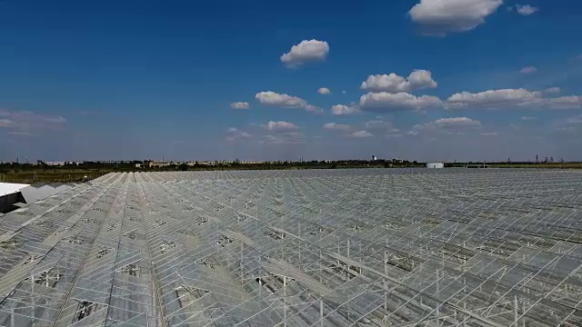 带蔬菜的温室鸟瞰图视频素材