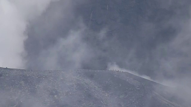 空中，麻生火山喷发，日本熊本视频素材