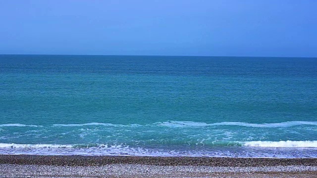 黑海海岸海滩海浪潮汐海岸海洋视频素材