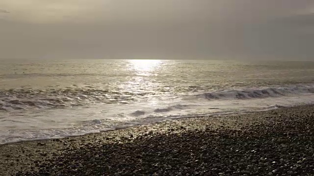 黑海海岸海滩海浪潮汐海岸海洋视频素材