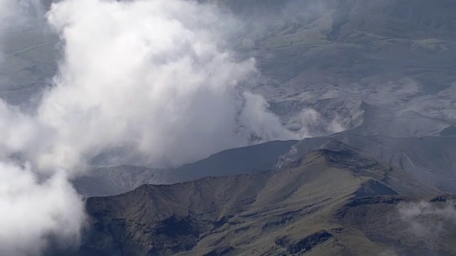 空中，麻生火山喷发，日本熊本视频素材