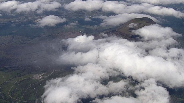 空中，麻生火山喷发，日本熊本视频素材