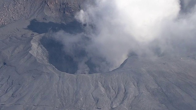 空中，麻生火山喷发，日本熊本视频素材