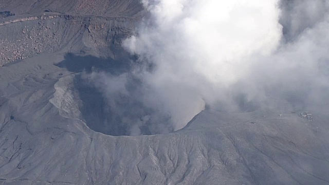 空中，麻生火山喷发，日本熊本视频素材