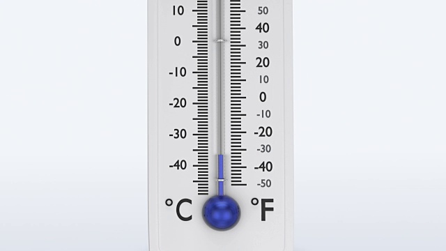 温度随着蓝水银下降。视频素材