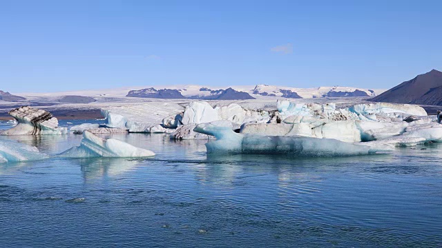 冰岛冰川湖Jokulsarlon令人惊叹的景色视频素材