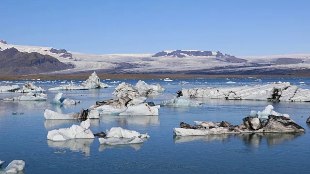 冰湖Jokulsarlon，冰岛视频素材