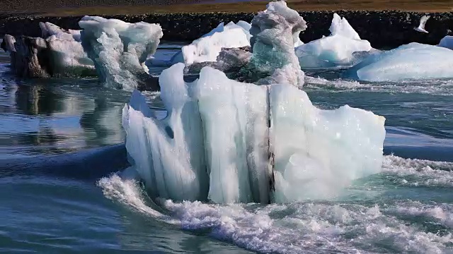 冰岛冰川湖Jokulsarlon视频素材