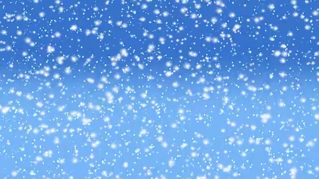飘落的雪花动画视频素材