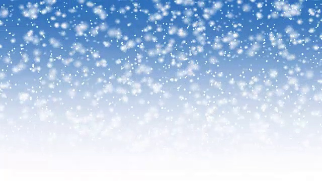 飘落的雪花动画视频素材