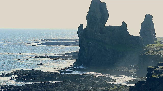 斯纳费尔斯半岛，位于冰岛西部的博加尔峡湾以西视频素材