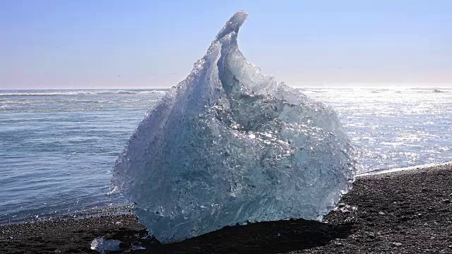 来自Jokulsarlon冰湖的冰块视频素材