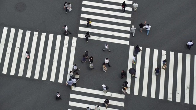 银座十字路口鸟瞰图视频素材