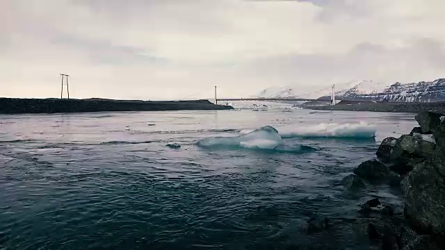 冰岛的冰川泻湖视频素材