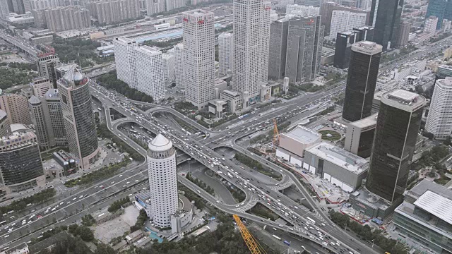 北京路交叉口鸟瞰图视频素材