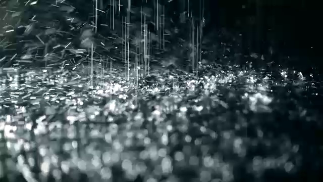 雨滴落在黑色的表面视频素材