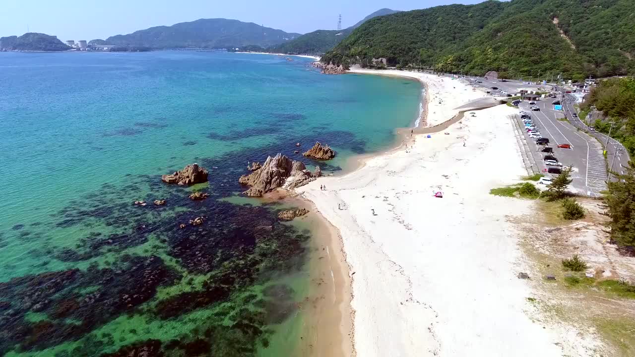 日本白沙滩(水首滨海滩)视频素材