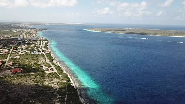 海滩海岸博内尔岛加勒比海视频视频素材