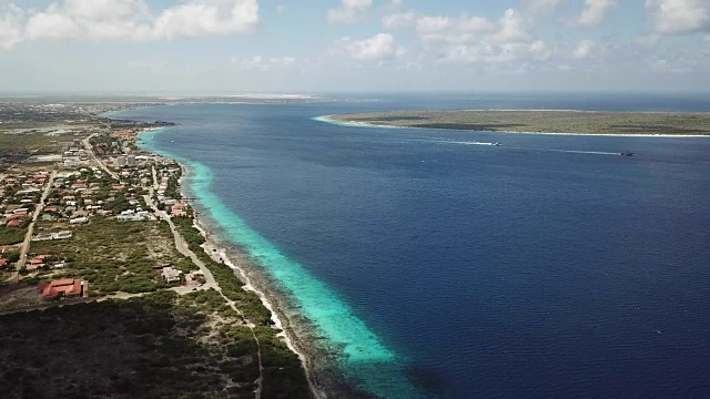 海滩海岸博内尔岛加勒比海视频视频素材