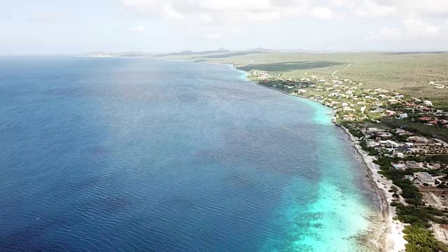 海滩海岸博内尔岛加勒比海视频视频素材