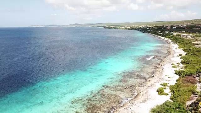 海滩海岸博内尔岛加勒比海视频视频素材