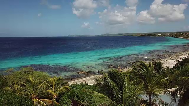 海滩海岸博内尔岛加勒比海视频视频素材