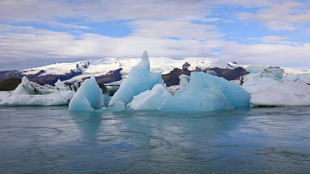 冰岛美丽的冰川湖Jokulsarlon视频素材