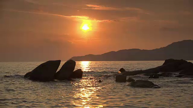 维拉西米乌斯海滩的日落视频素材