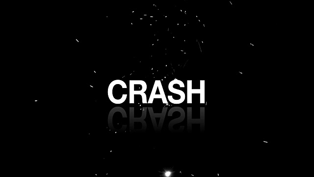 日元造炸弹，爆炸造错字'CRASH'视频素材