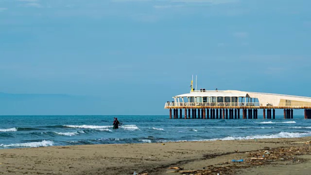 威尼斯的海滩和浮动城市视频素材