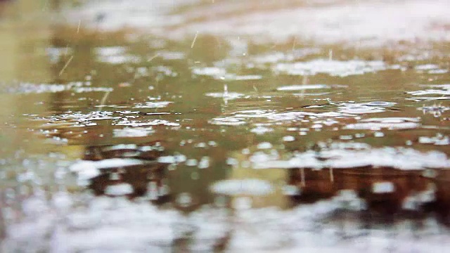 雨水坑背景视频素材