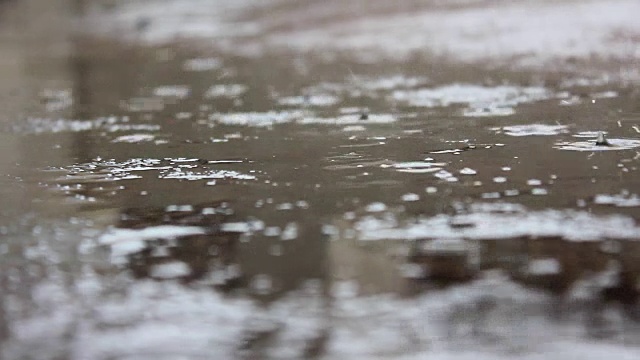 雨水坑背景视频素材