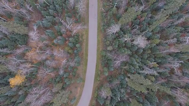 空中拍摄的乡村道路视频素材