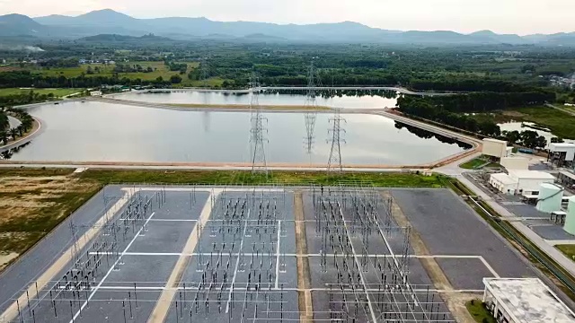 电厂本地电站鸟瞰图视频素材