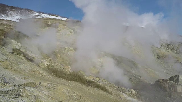 地热区内，天然火山温泉活动频繁视频素材