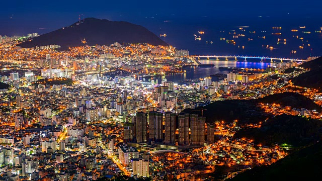 从白天到夜晚，永都谷的城市景观视频素材