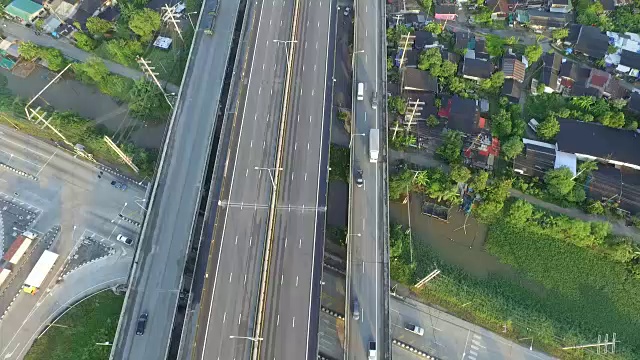 泰国曼谷公路鸟瞰图视频素材