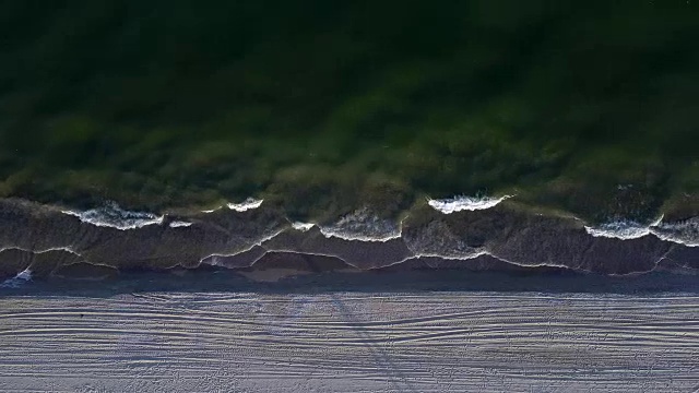 航拍美丽的大海和沙滩/黑海-乌克兰视频素材