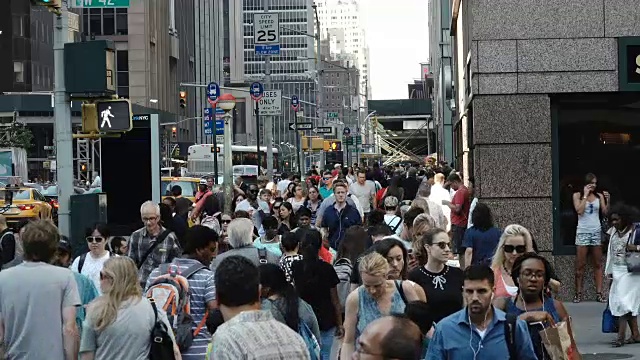 交通拥挤，美洲大道，曼哈顿-纽约市视频素材