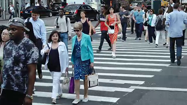 交通拥挤，美洲大道，曼哈顿-纽约市视频素材