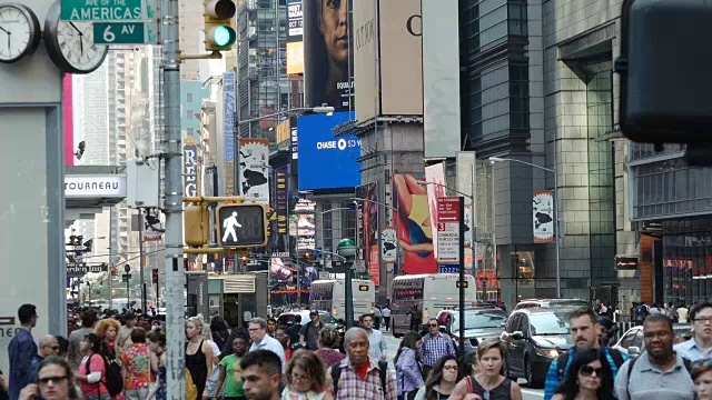 交通拥挤，美洲大道，曼哈顿-纽约市视频素材