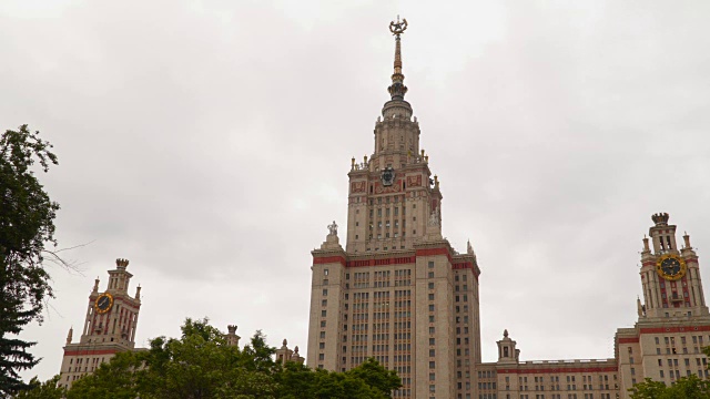 莫斯科国立大学大楼视频素材