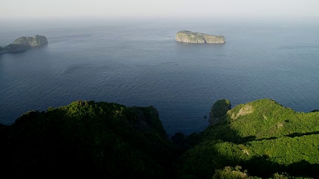 韩国著名旅游景点柔道岛鸟瞰图视频素材