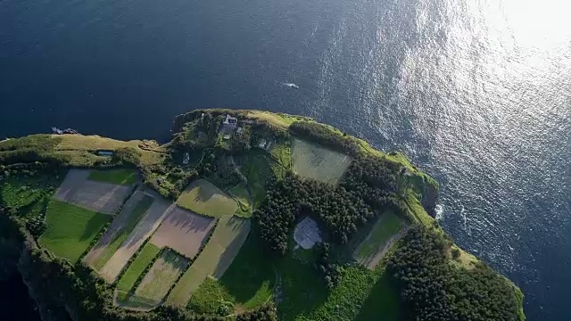 韩国著名旅游景点柔道岛鸟瞰图视频素材