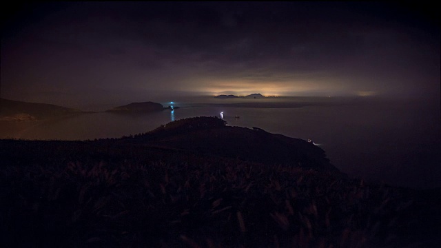 德角岛(韩国著名旅游胜地)夜景视频素材