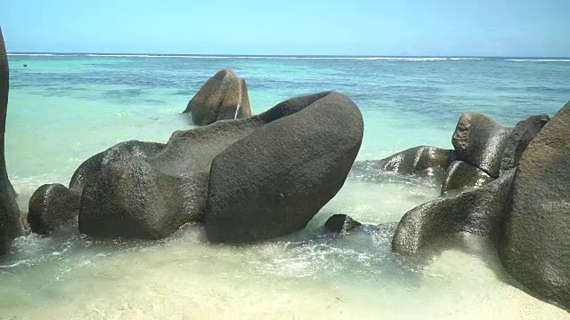 塞舌尔美丽的海滩视频素材