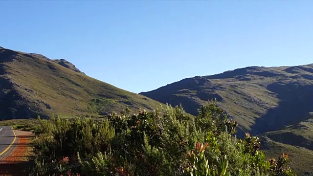 PAN山谷和蓝天/ Mont Rochelle自然保护区/ Franschhoek/西开普省/南非视频素材