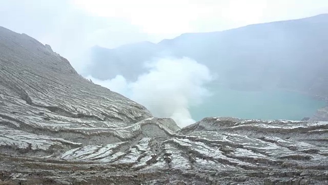 印尼东爪哇卡瓦伊真火山日出。视频素材