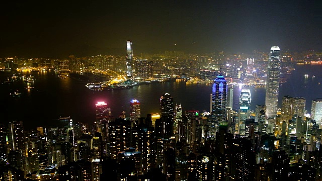 香港天际线夜景视频素材